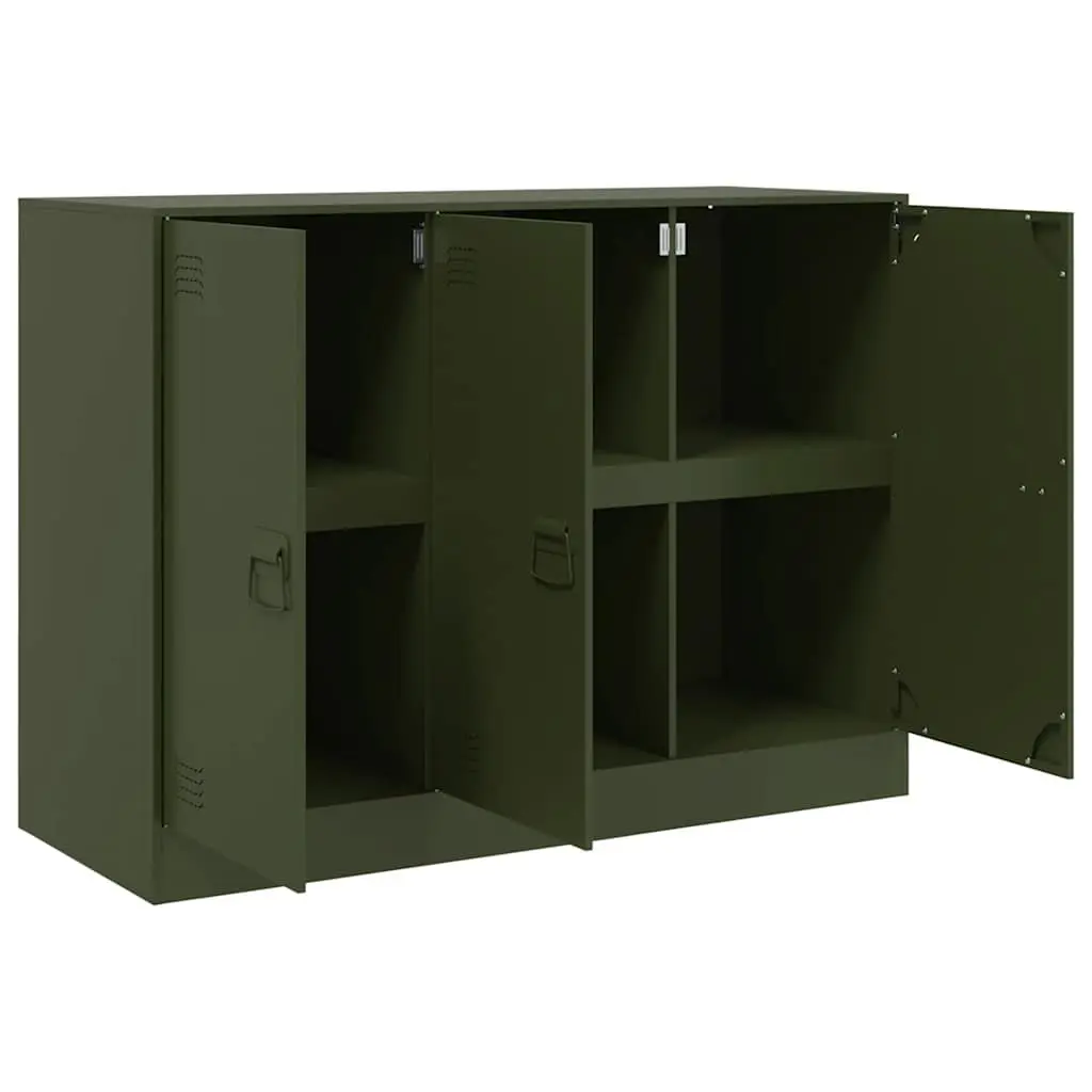 Olive Green Sideboard Storage Cabinet