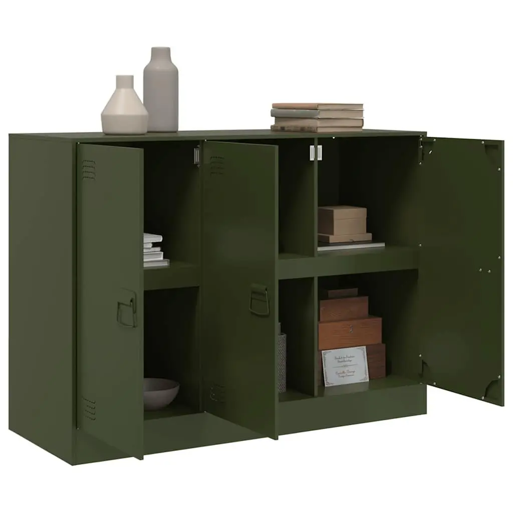 Olive Green Sideboard Storage Cabinet