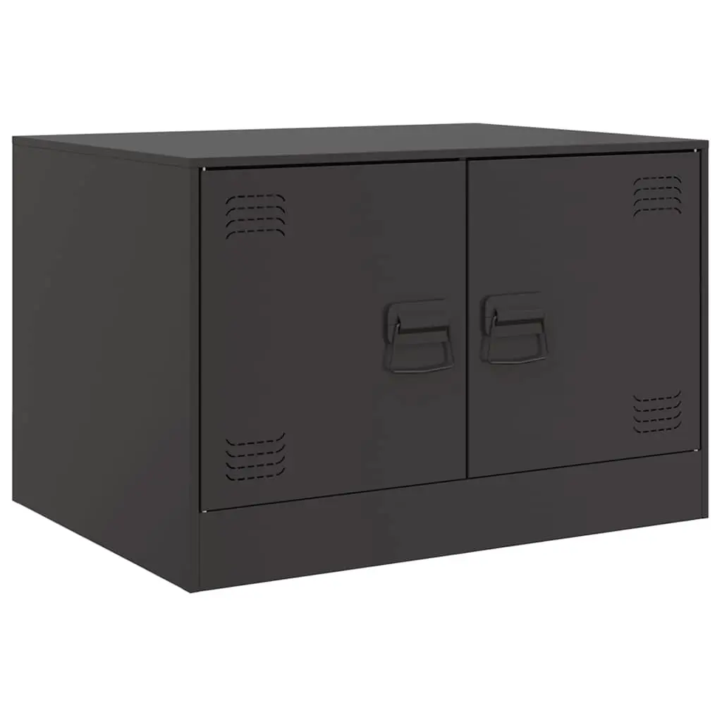 Coffee Table Black Modern Design Storage Shelves Living Room Furniture