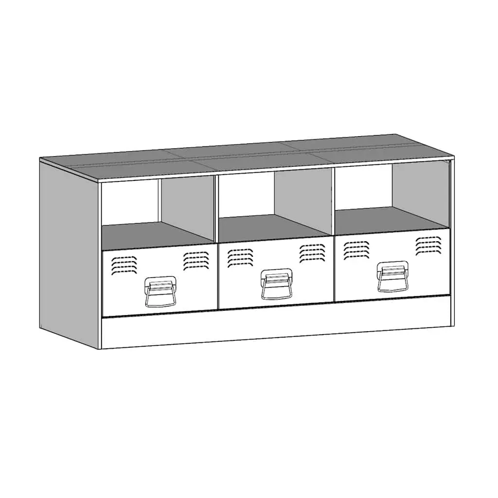 TV Cabinet Black Storage Unit for Living Room Bedroom 99x39x44 cm