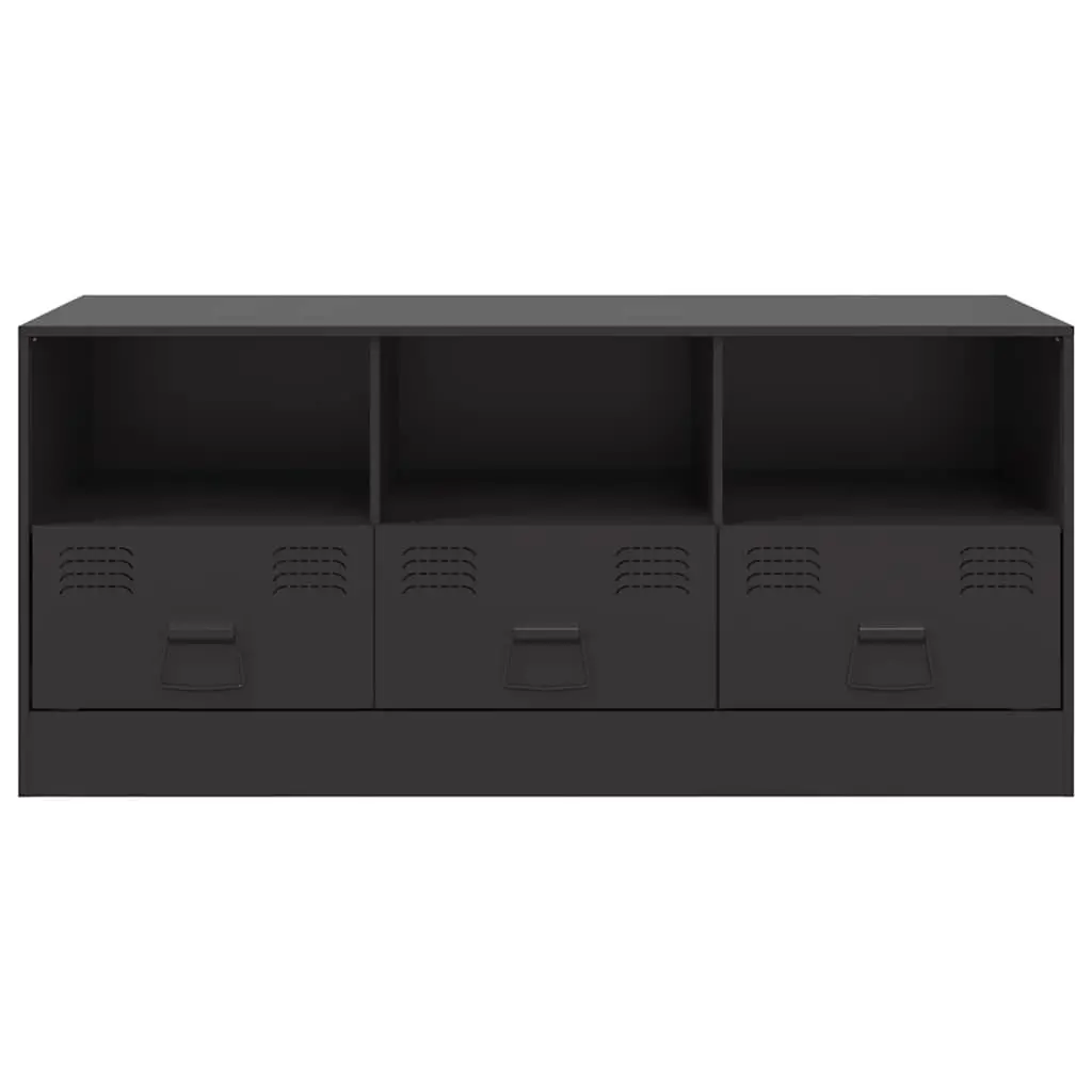 TV Cabinet Black Storage Unit for Living Room Bedroom 99x39x44 cm