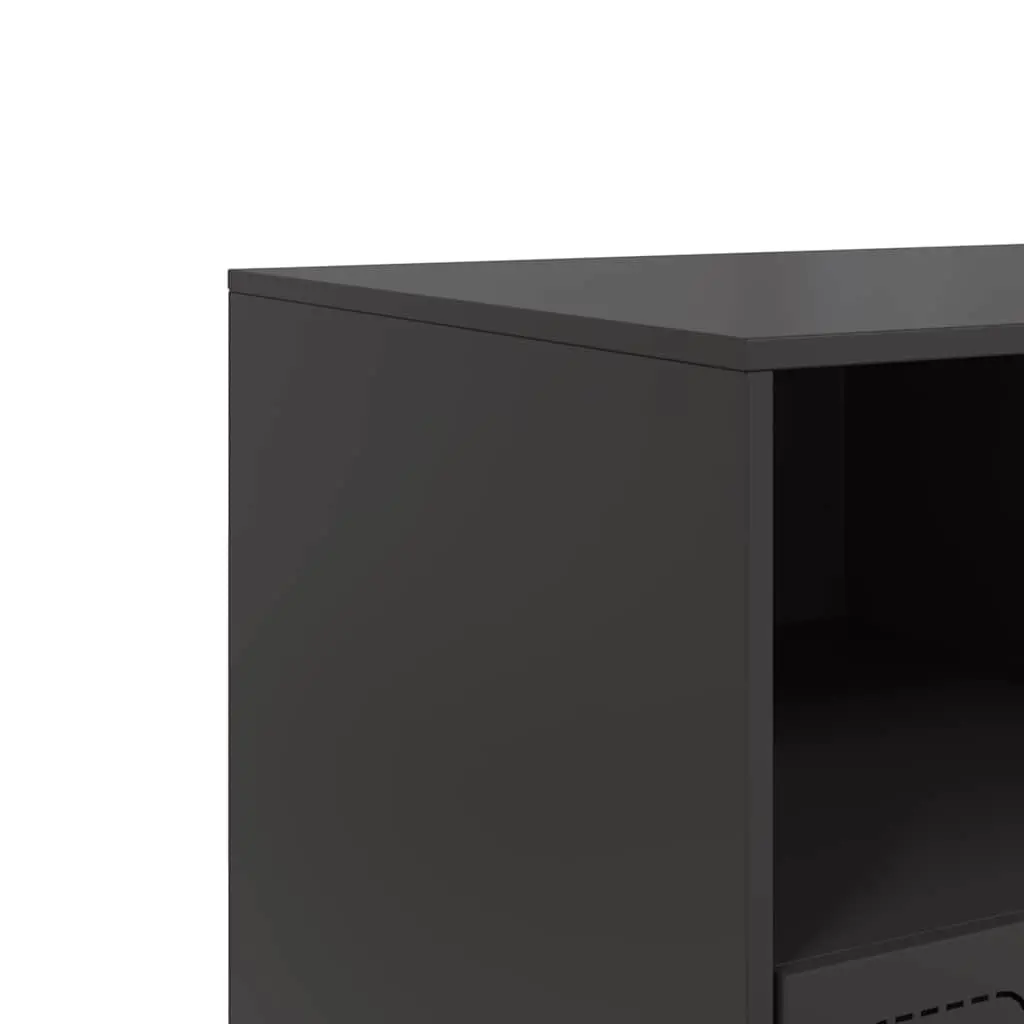 TV Cabinet Black Storage Unit for Living Room Bedroom 99x39x44 cm