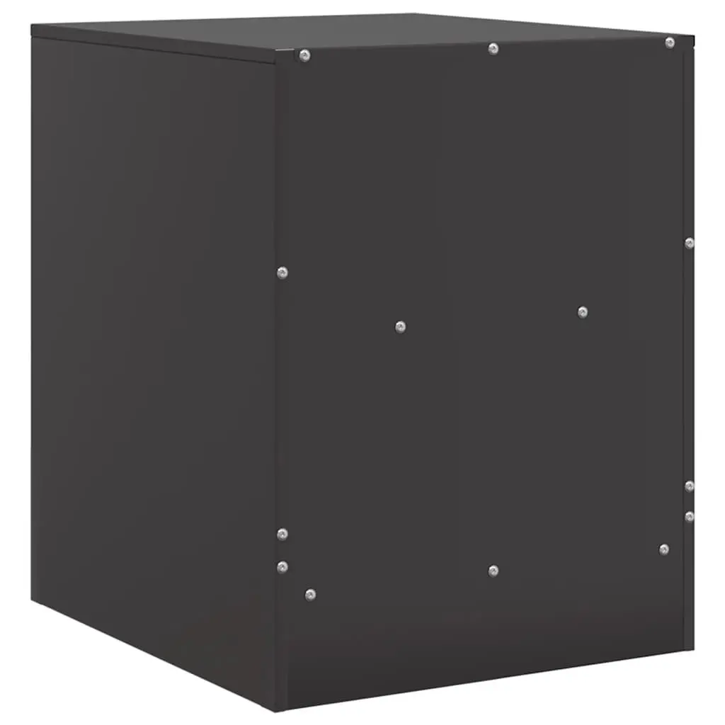 Bedside Cabinets 2 Piece Black Nightstand Storage Bedroom 34.5x39x44cm