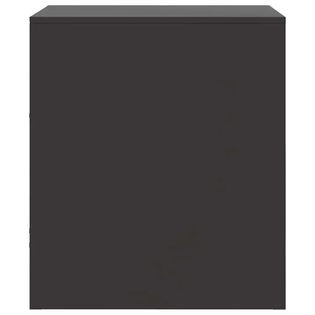 Bedside Cabinets 2 Piece Black Nightstand Storage Bedroom 34.5x39x44cm