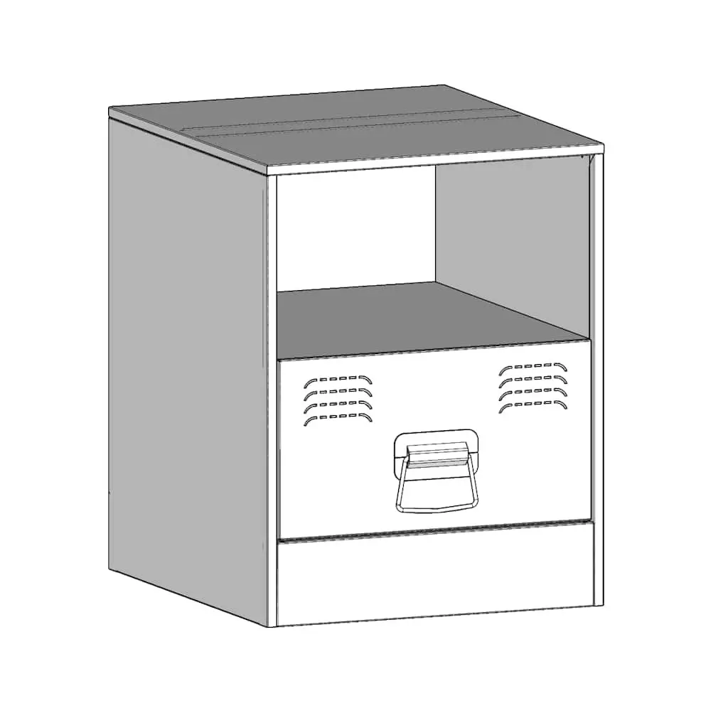 Bedside Cabinets 2 Piece Black Nightstand Storage Bedroom 34.5x39x44cm