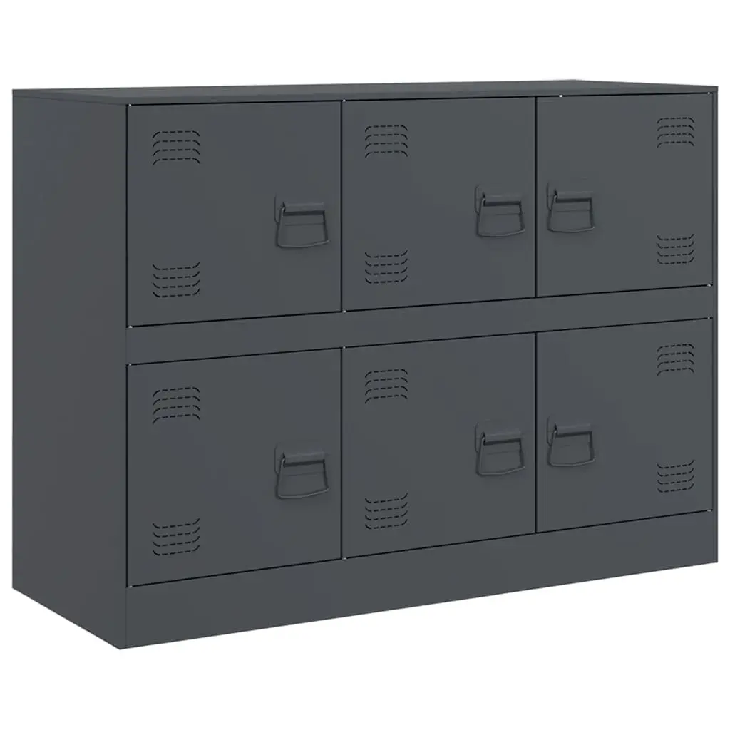 Sideboard Storage Cabinet for Home 99x39x73cm Steel Frame Anthracite