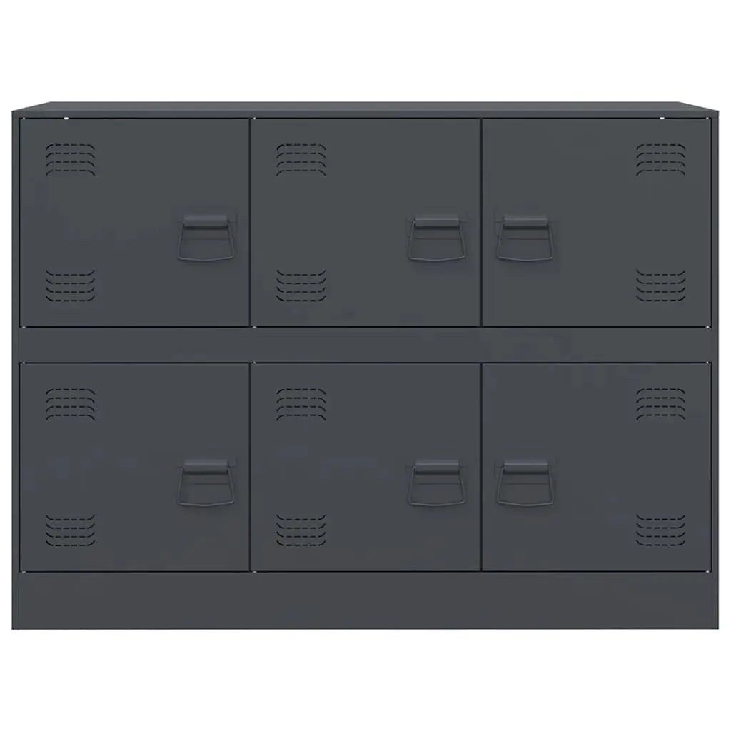 Sideboard Storage Cabinet for Home 99x39x73cm Steel Frame Anthracite