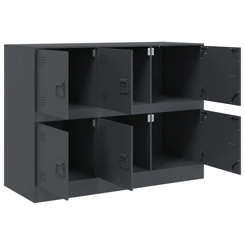 Sideboard Storage Cabinet for Home 99x39x73cm Steel Frame Anthracite