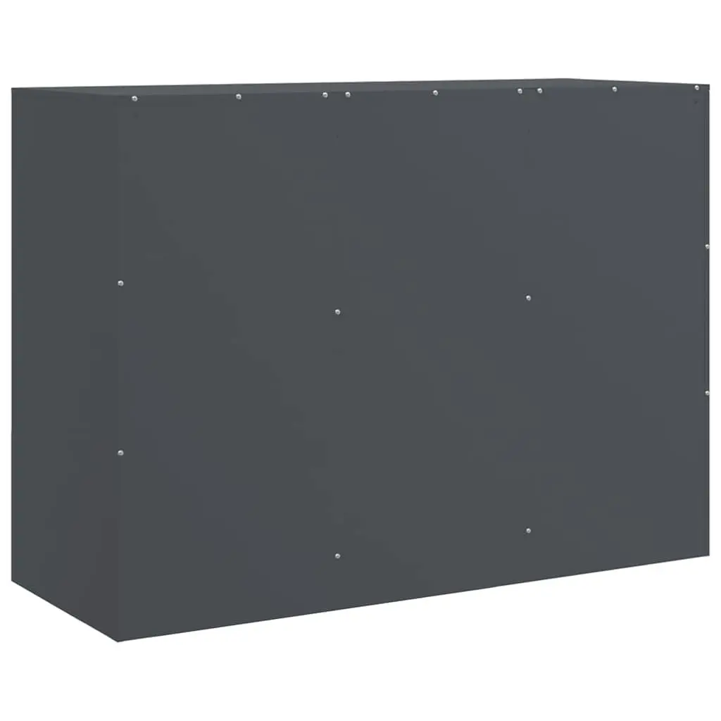 Sideboard Storage Cabinet for Home 99x39x73cm Steel Frame Anthracite