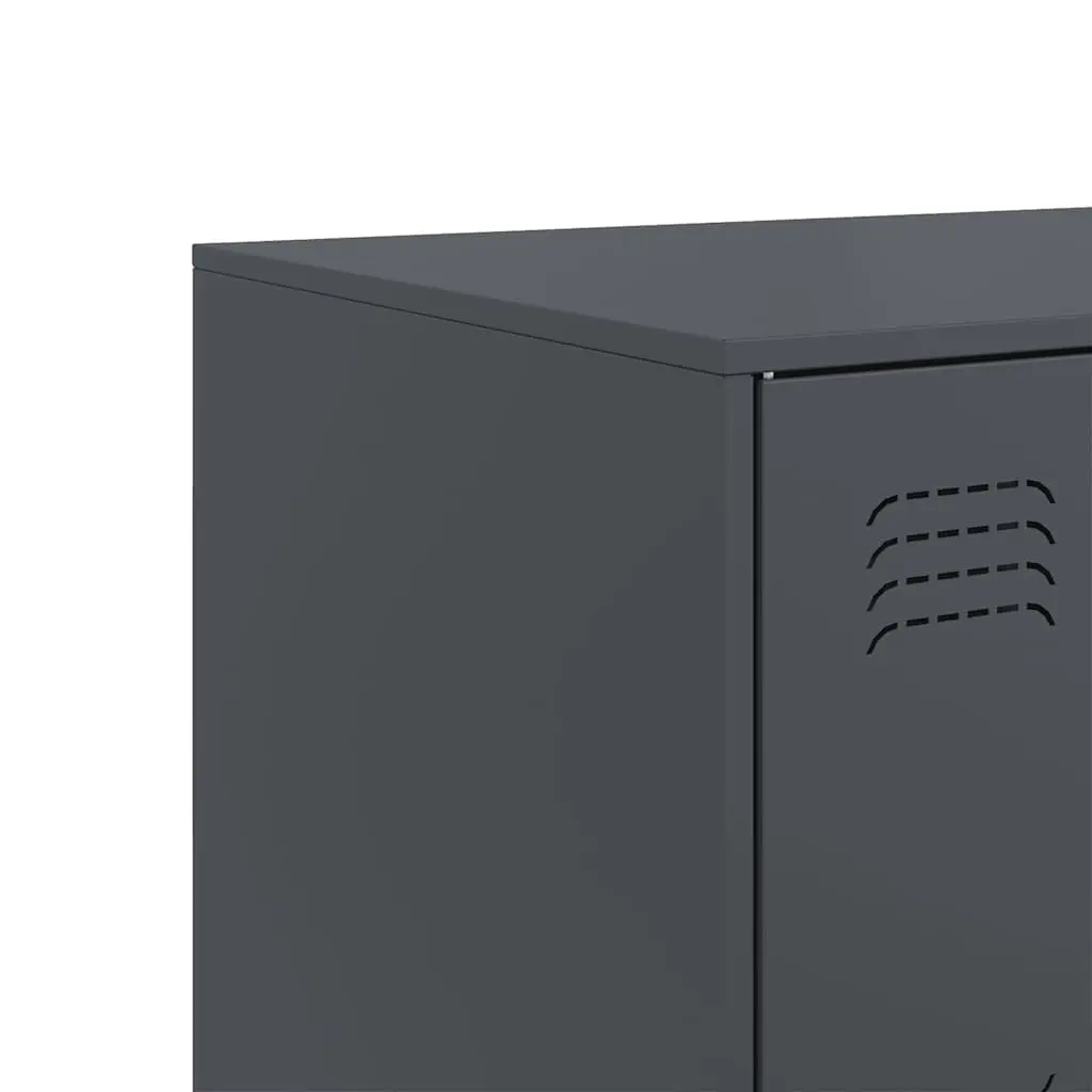 Sideboard Storage Cabinet for Home 99x39x73cm Steel Frame Anthracite
