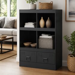 Black Highboard Sideboard Storage Cabinet 67x39x95 cm Specifications