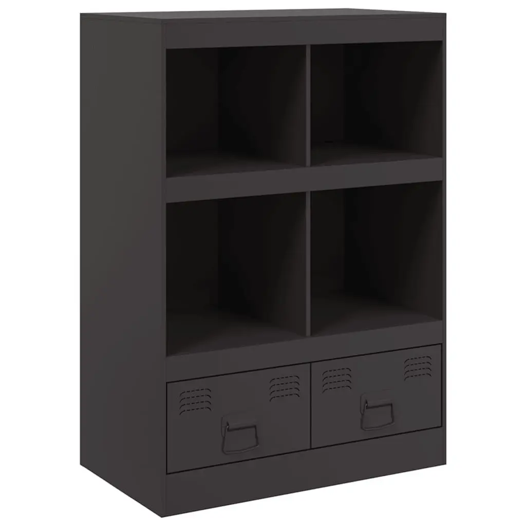 Black Highboard Sideboard Storage Cabinet 67x39x95 cm