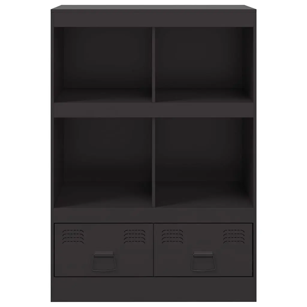 Black Highboard Sideboard Storage Cabinet 67x39x95 cm