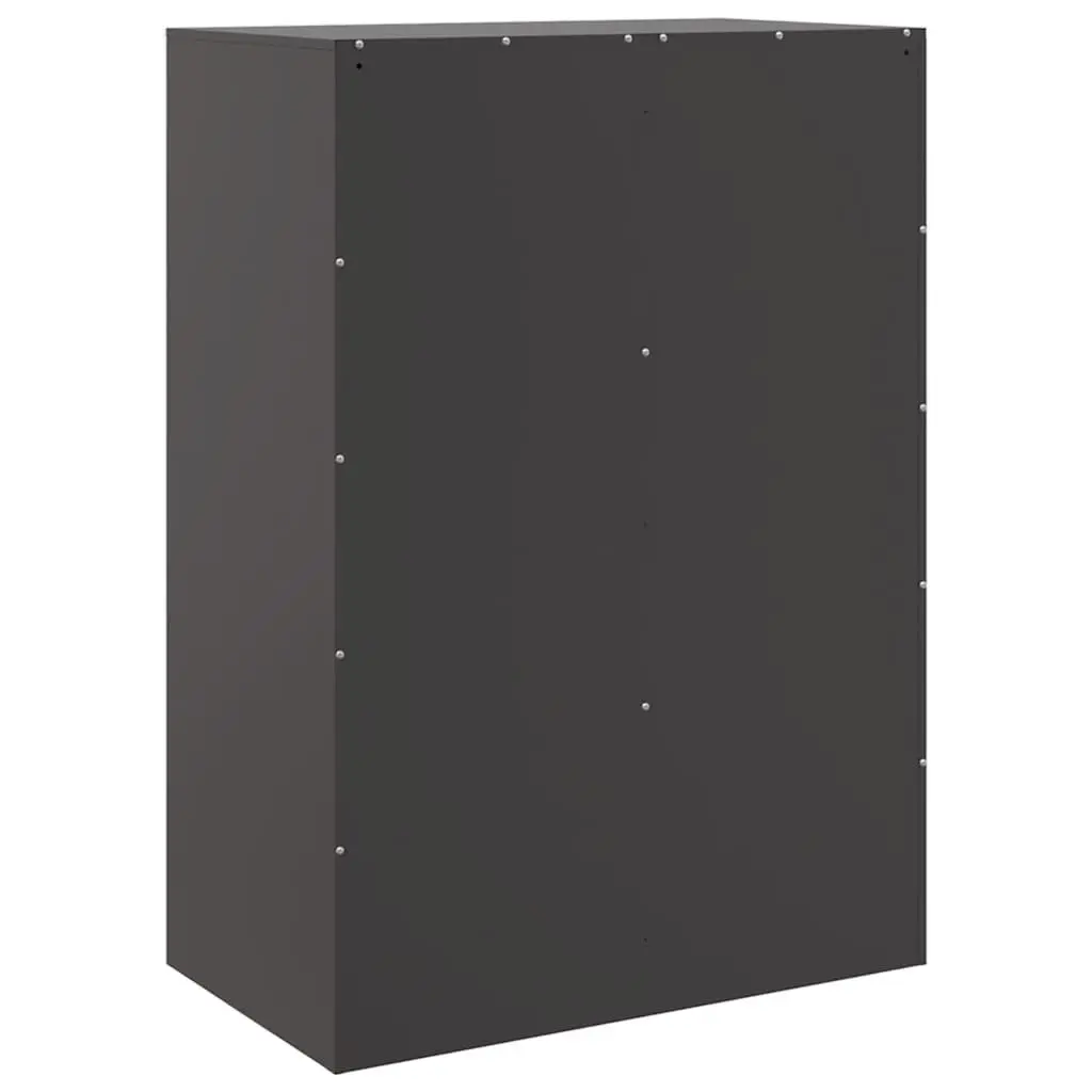 Black Highboard Sideboard Storage Cabinet 67x39x95 cm
