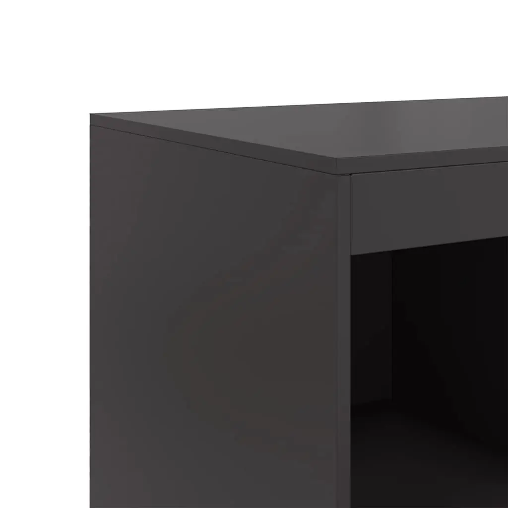 Black Highboard Sideboard Storage Cabinet 67x39x95 cm