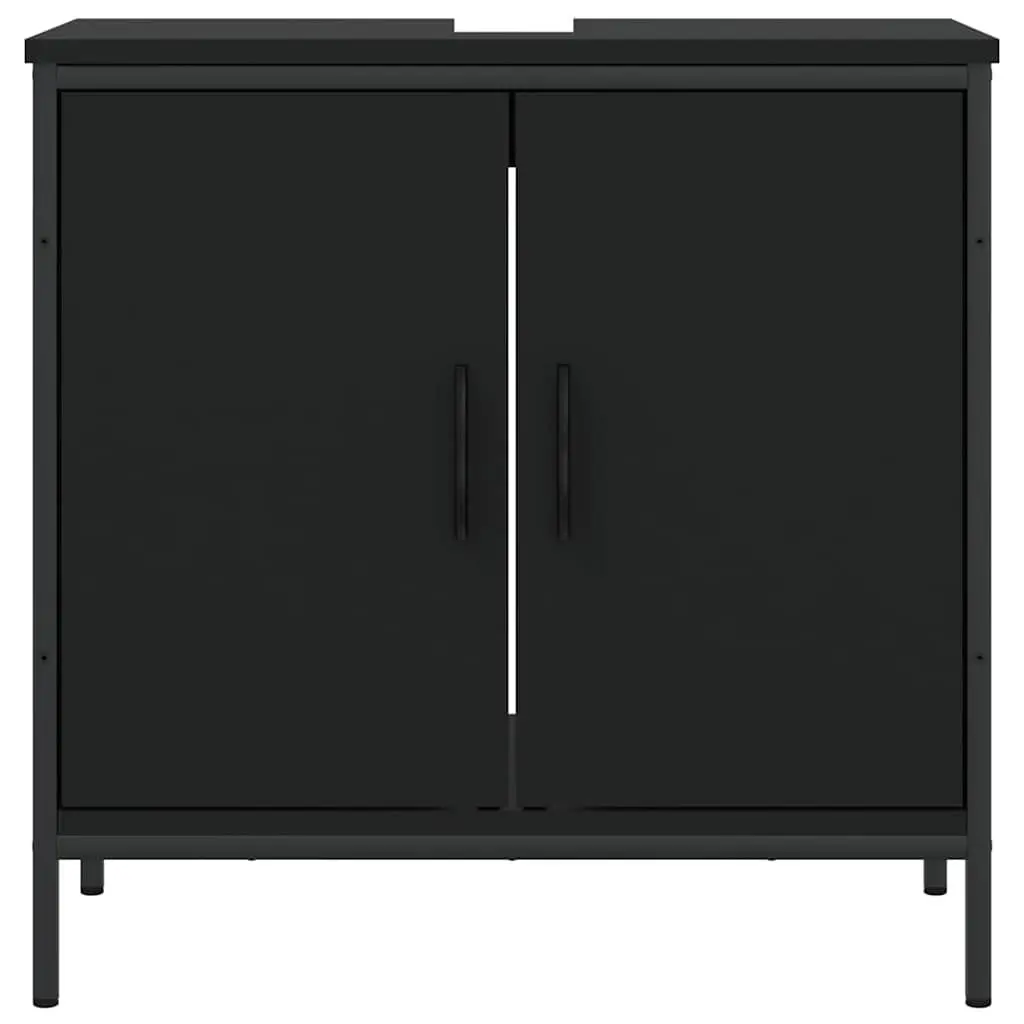 Bathroom Vanity Sink Cabinet Black 60x30x60cm