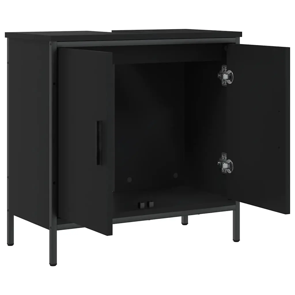 Bathroom Vanity Sink Cabinet Black 60x30x60cm