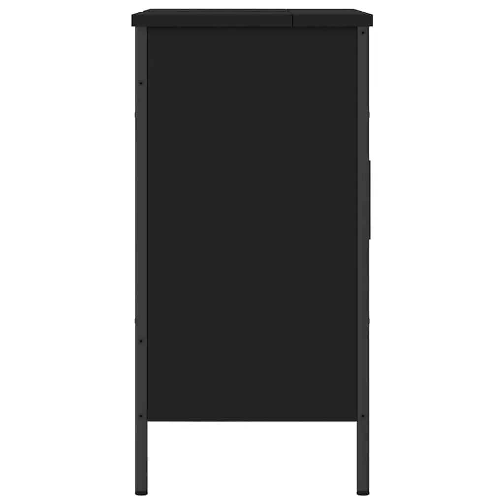 Bathroom Vanity Sink Cabinet Black 60x30x60cm