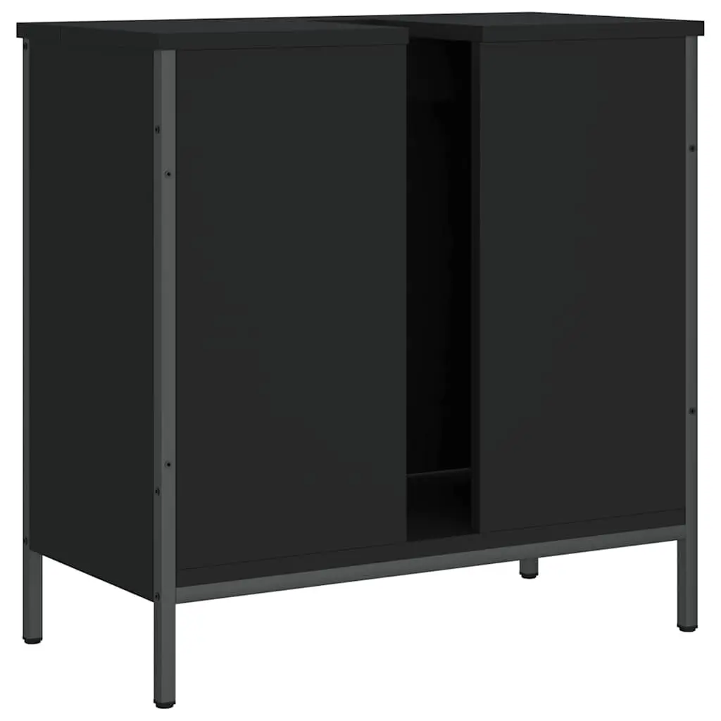 Bathroom Vanity Sink Cabinet Black 60x30x60cm