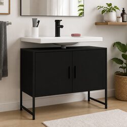 Specifications of Black Bathroom Sink Cabinet 80x33x60 cm
