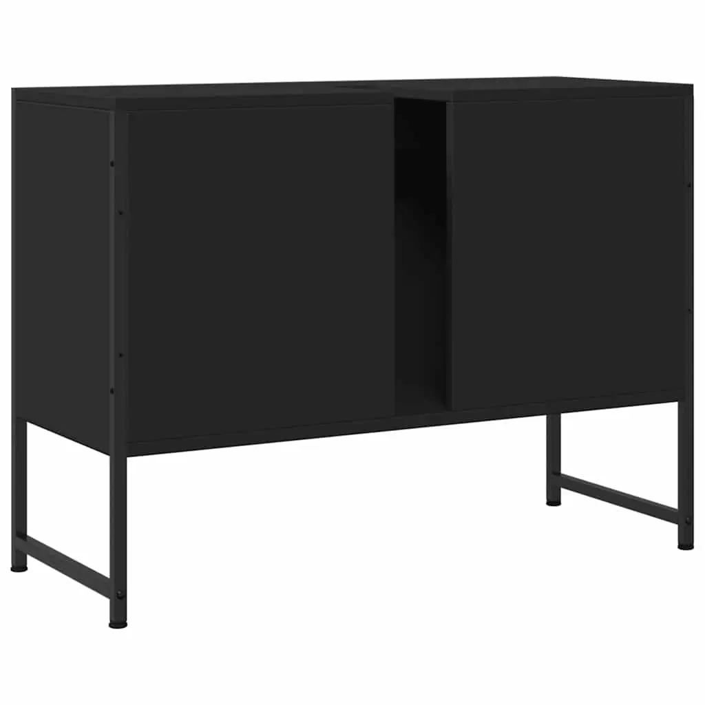 Black Bathroom Sink Cabinet 80x33x60 cm