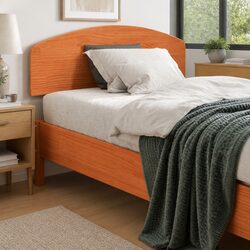 100 cm Solid Pine Wood Headboard with Brown Wax Finish