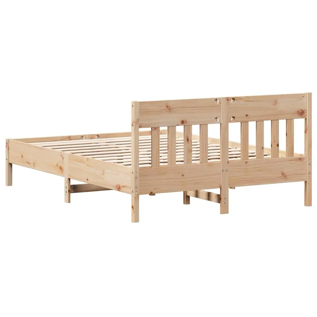 Solid Pine Bed Frame 135x190 cm