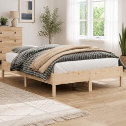 Specifications of Solid Pine Wood Bed Frame 150x200 cm