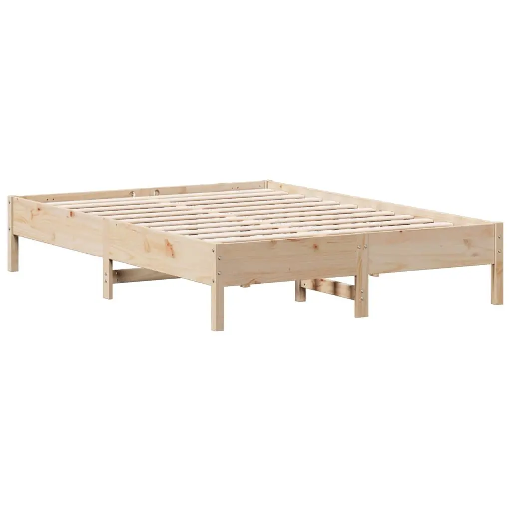 Solid Pine Wood Bed Frame 150x200 cm