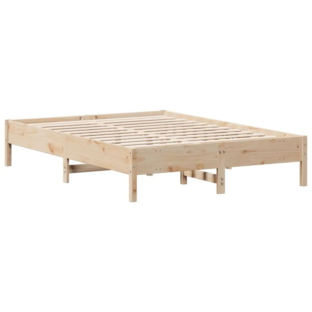 Solid Pine Wood Bed Frame 150x200 cm