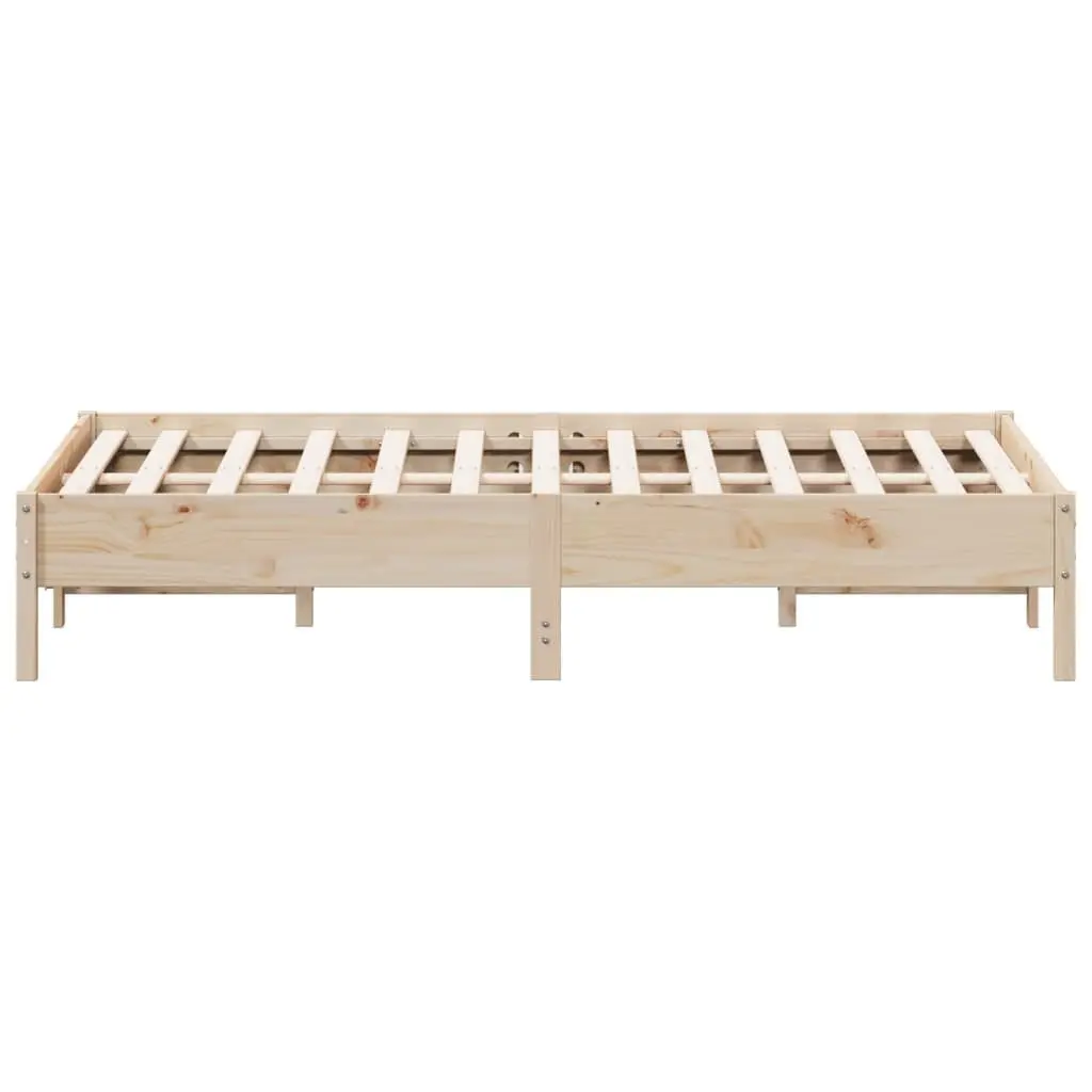 Solid Pine Wood Bed Frame 150x200 cm