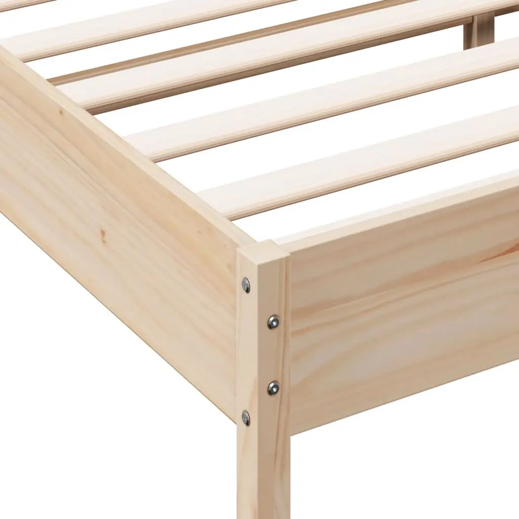 Solid Pine Wood Bed Frame 150x200 cm