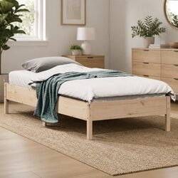 Bed Frame Dimensions 90x190 cm Solid Pine Wood