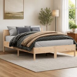 Specifications of Solid Wood Pine Bed Frame 150x200 cm