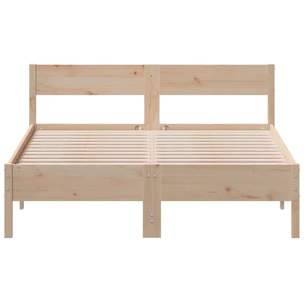 Solid Wood Pine Bed Frame 150x200 cm