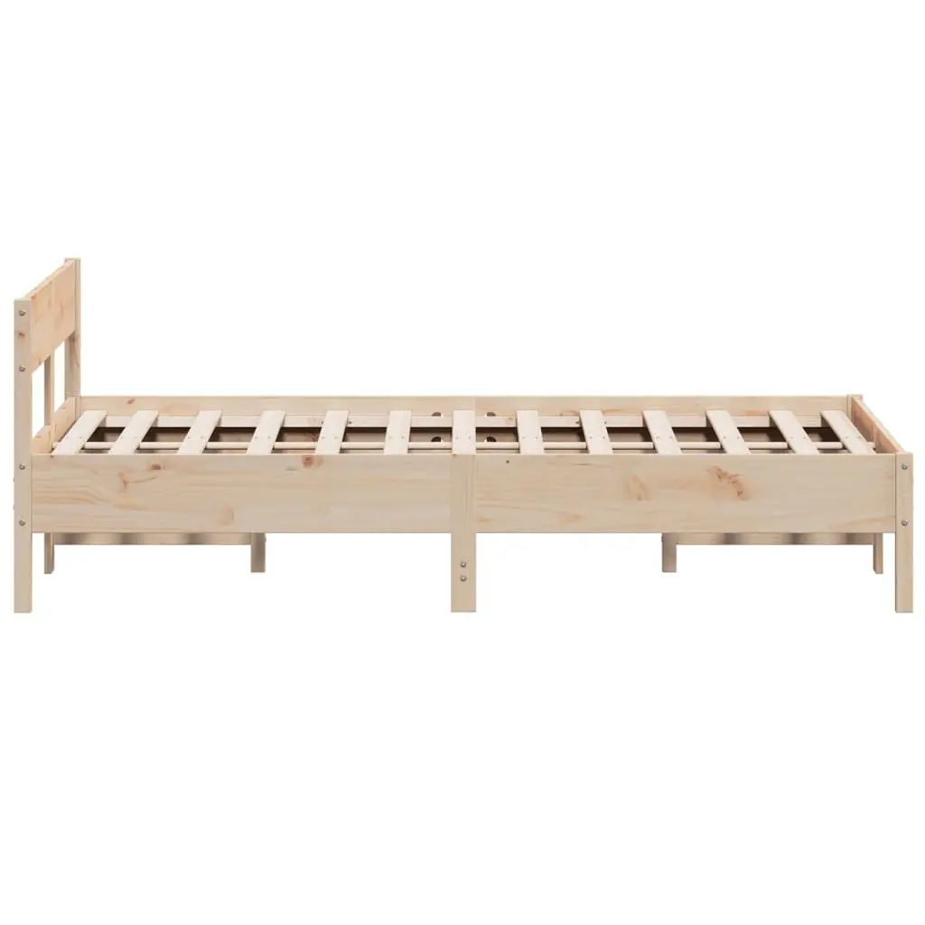 Bed Frame 135x190 cm Solid Pine Construction