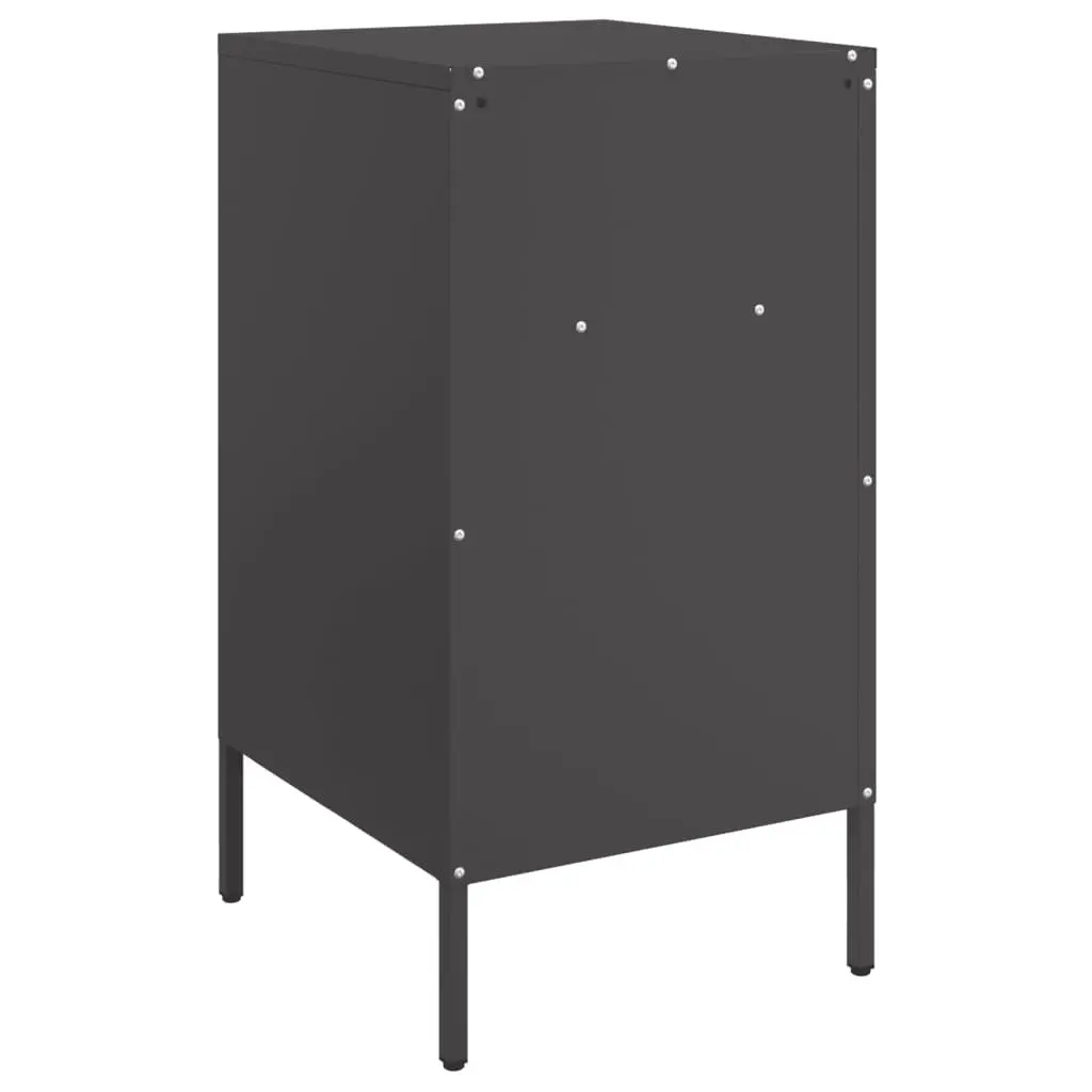 Bedside Cabinets 2 pcs Black 36x39x68 cm Industrial Style Storage Table