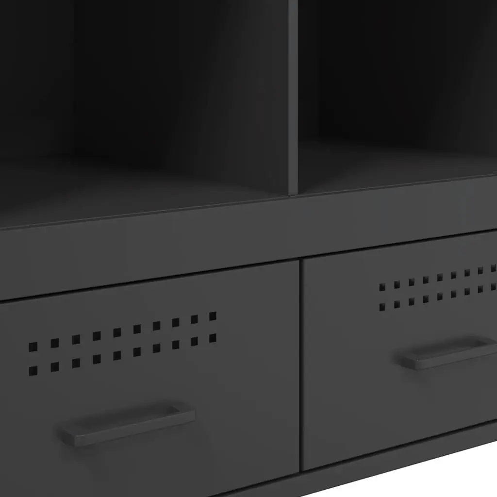 Highboard Cabinet for Living Room or Bedroom Black 68x39x101.5cm Storage Sideboard Industrial Style