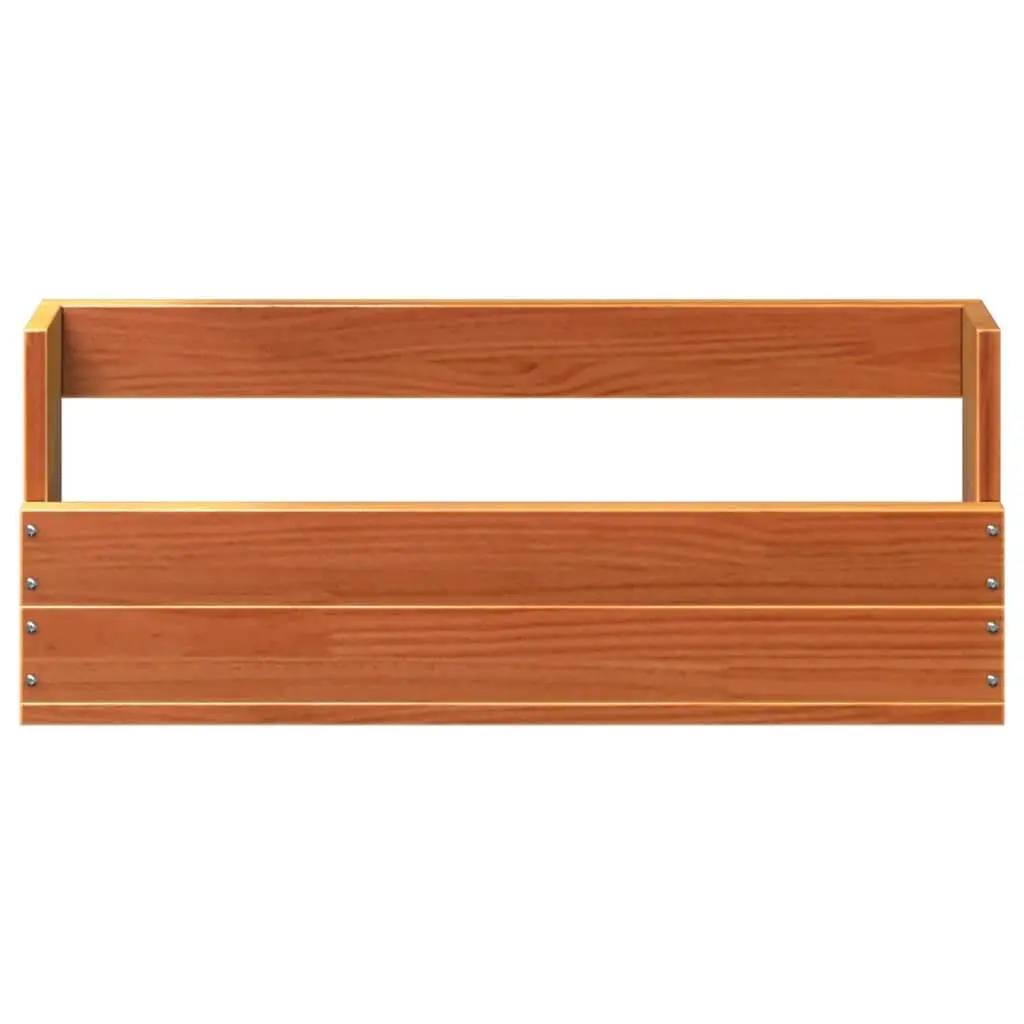 Wall-Mounted Shoe Rack 2 Pieces Solid Pine Wood Organizer Storage Brown
