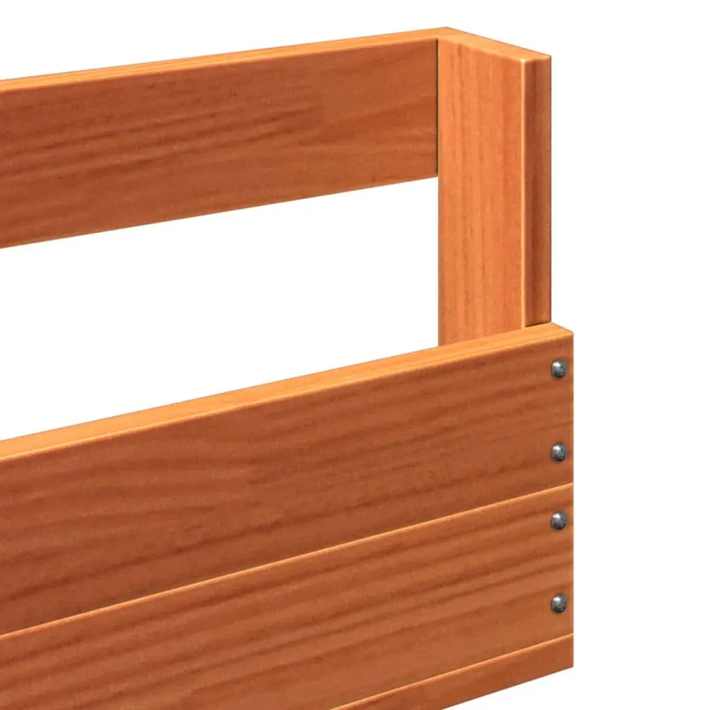 Wall-Mounted Shoe Rack 2 Pieces Solid Pine Wood Organizer Storage Brown