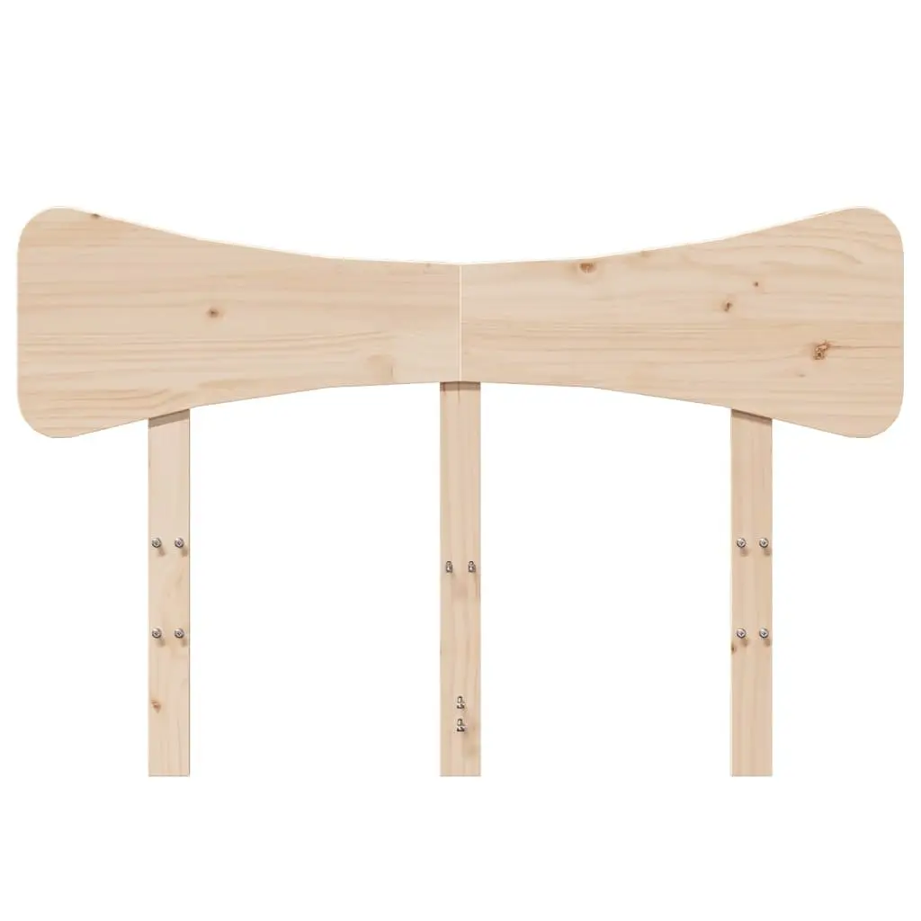 Wooden Headboard Bedroom 135 cm Solid Pine Wood Back Support Brown