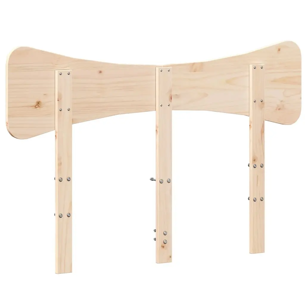 Wooden Headboard Bedroom 135 cm Solid Pine Wood Back Support Brown