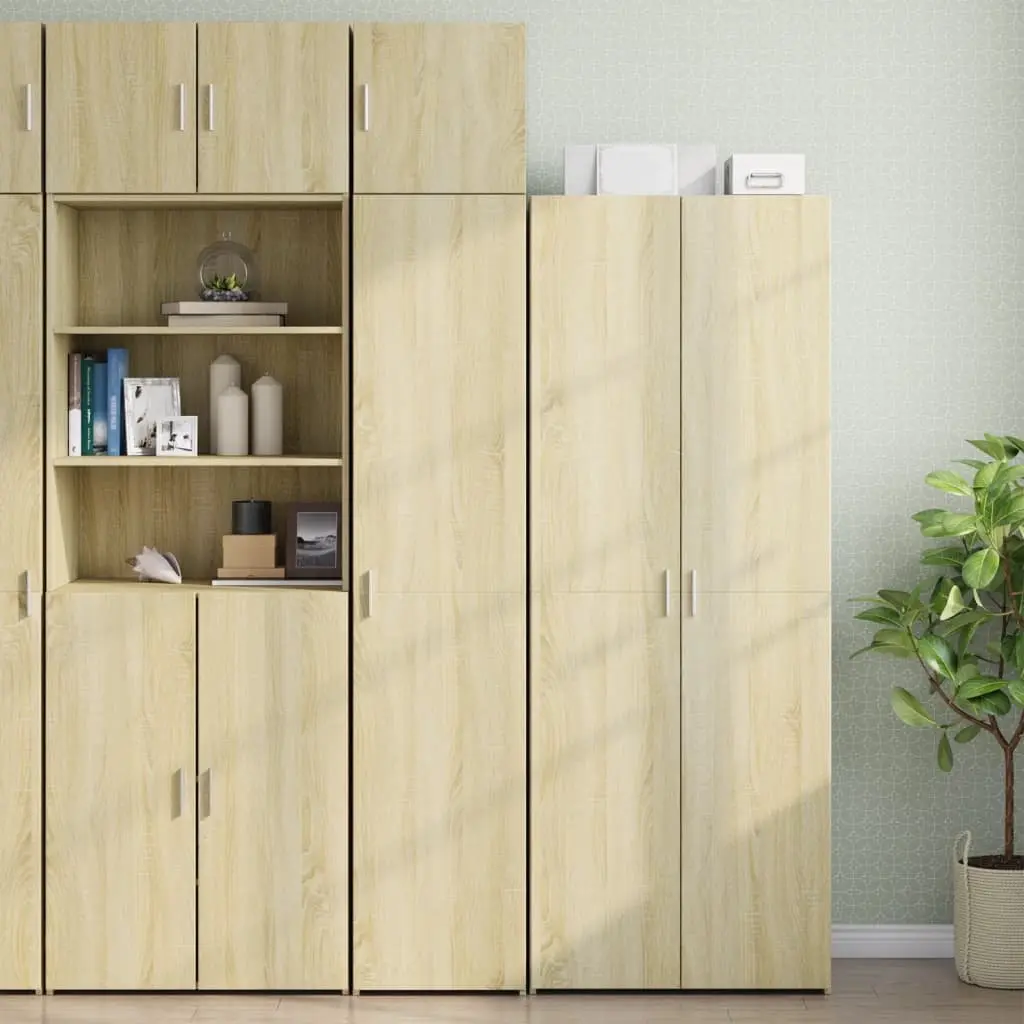 Brown Floating Wall Cabinet in Engineered Wood