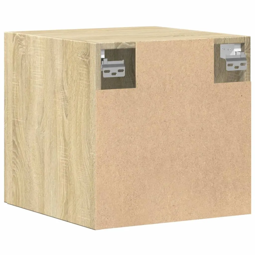 Brown Floating Wall Cabinet in Engineered Wood