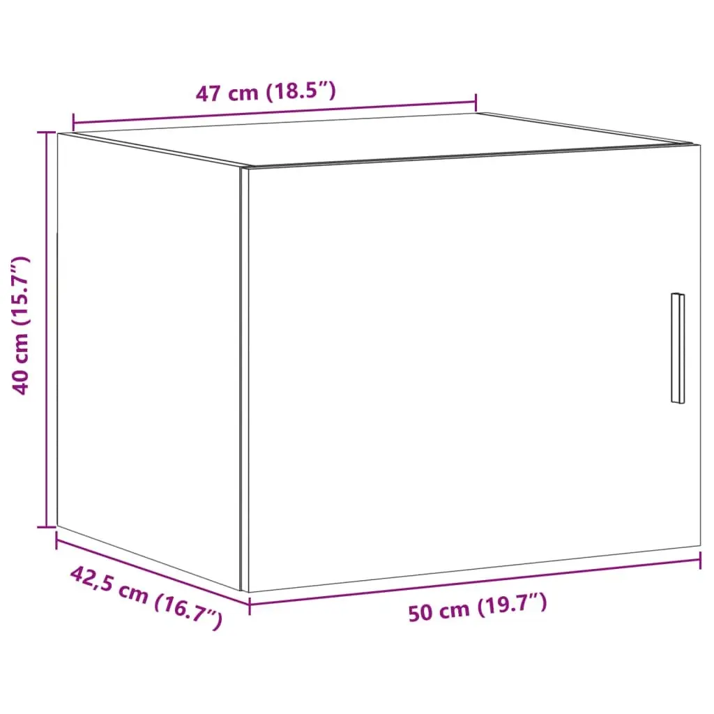 Wall Cabinet Floating Storage Organizer for Home 50x42.5x40cm