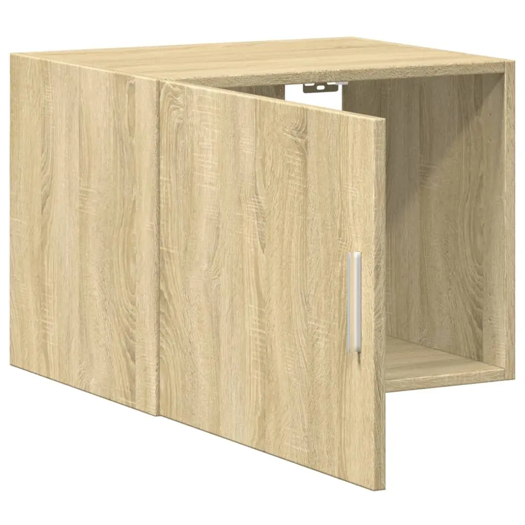 Wall Cabinet Brown Sonoma Oak Hanging Storage Floating Shelving Unit Home