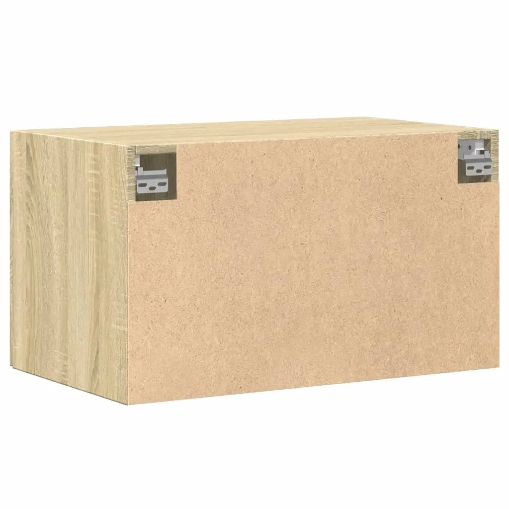 Wall Cabinet for Living Room Bedroom Garage 70 x 42.5 x 40 cm Sonoma Oak Brown Engineered Wood Storage Hanging Furniture