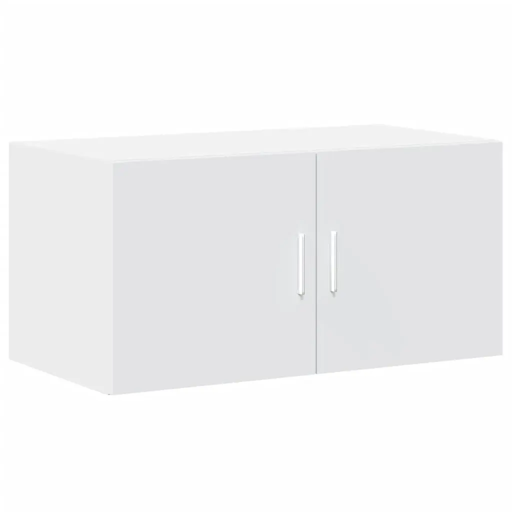 Wall Cabinet Storage Engineered Wood White Hanging Cabinet Bedroom Living Room 80 x 42.5 x 40 cm