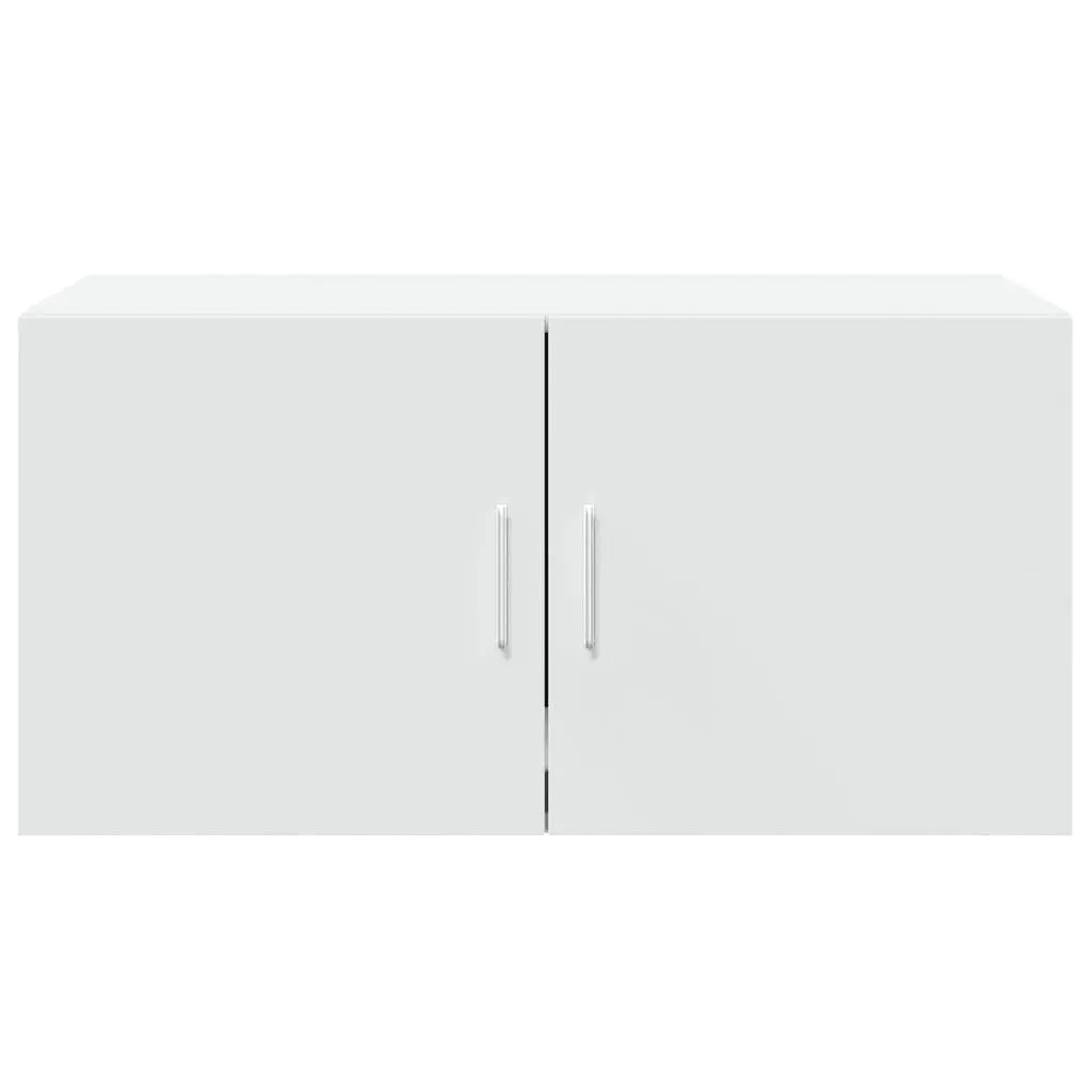 Wall Cabinet Storage Engineered Wood White Hanging Cabinet Bedroom Living Room 80 x 42.5 x 40 cm