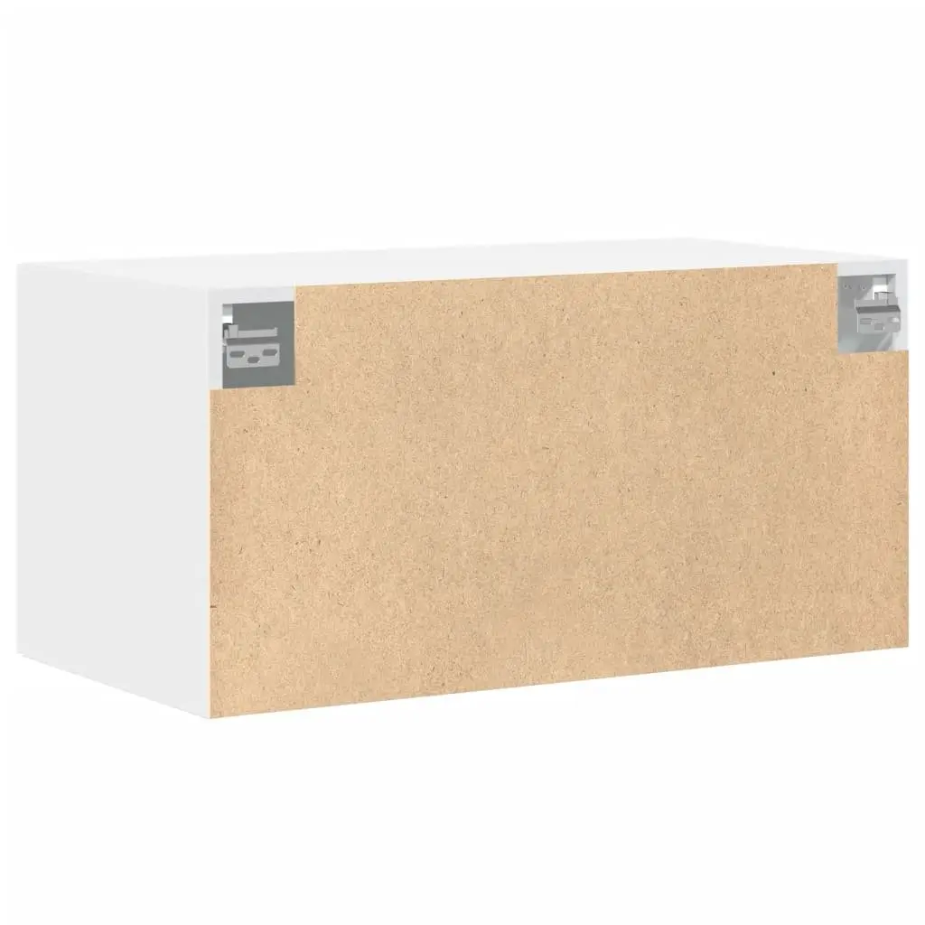 Wall Cabinet Storage Engineered Wood White Hanging Cabinet Bedroom Living Room 80 x 42.5 x 40 cm